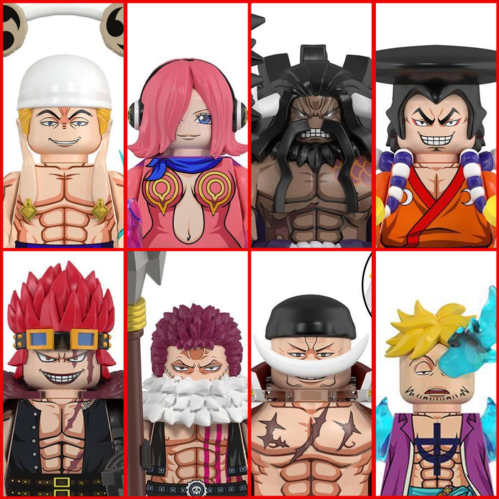 Lego Set Technic - One Piece Building Block Minifigures 8Pcs