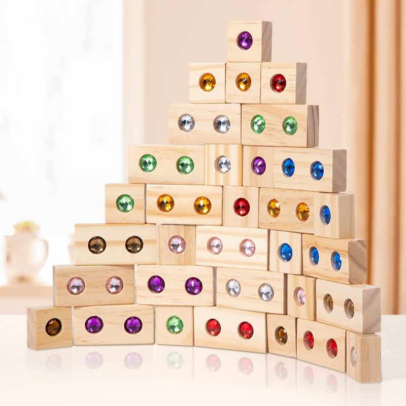 DIY Blocks Sparkling Acrylic T - đánh giá và giá Wooden Blocks Stacking
