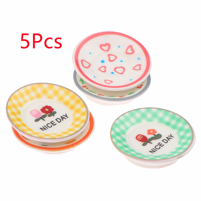 5Pcs 1/12 Dollhouse Mini Plate - đánh giá và giá Dollhouse Furniture Set