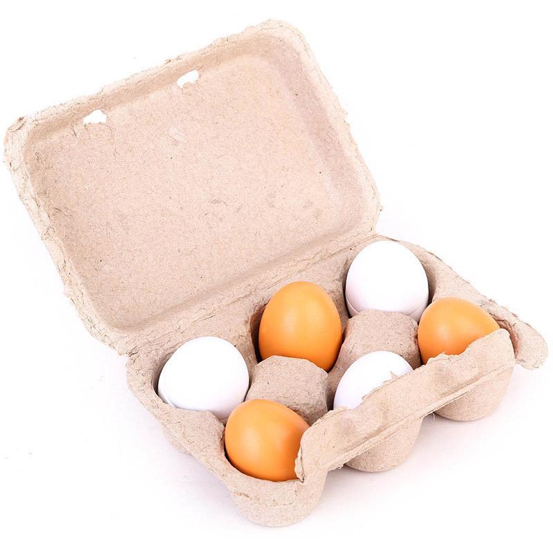 6Pcs Kitchen Wooden Artificial - đánh giá và giá Kids Toys Play Egg