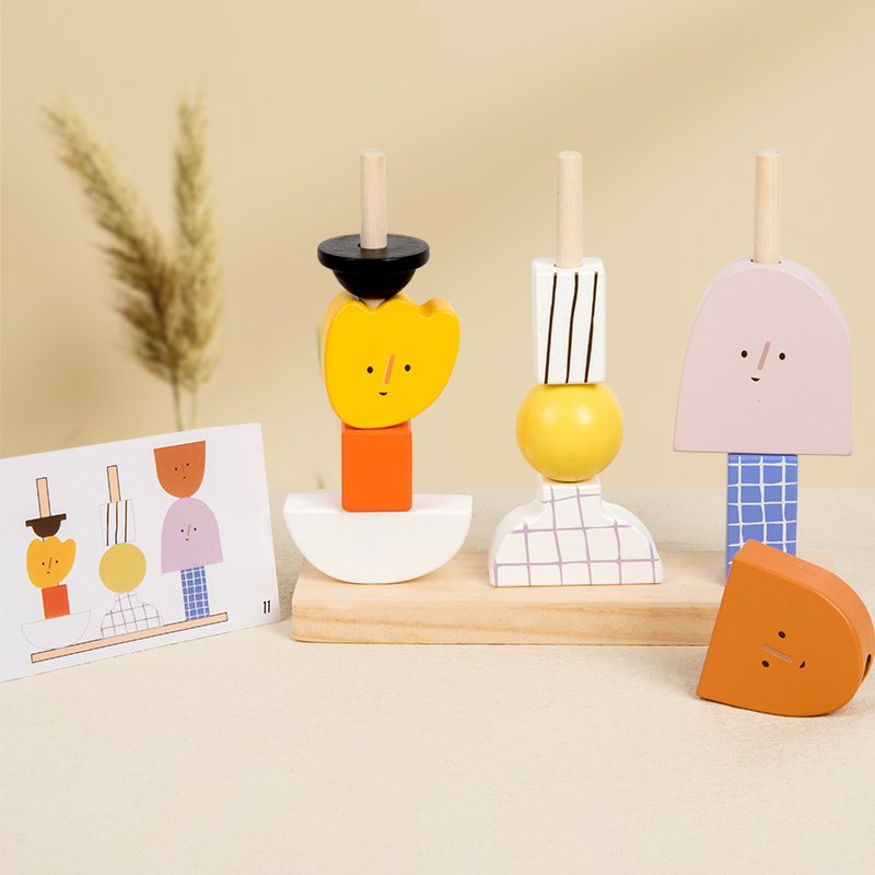 Montessori 3D Wooden Creative  - đánh giá và giá Wooden Blocks Stacking