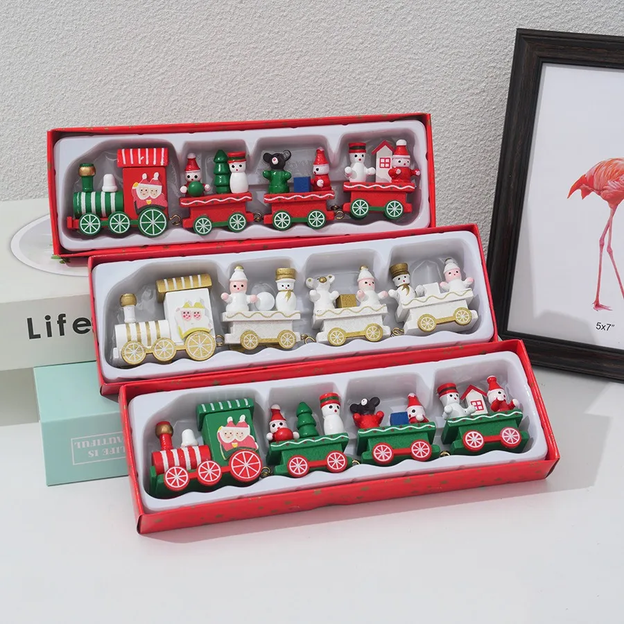Christmas Train Painted Wooden - đánh giá và giá Top Kids Xmas Toys