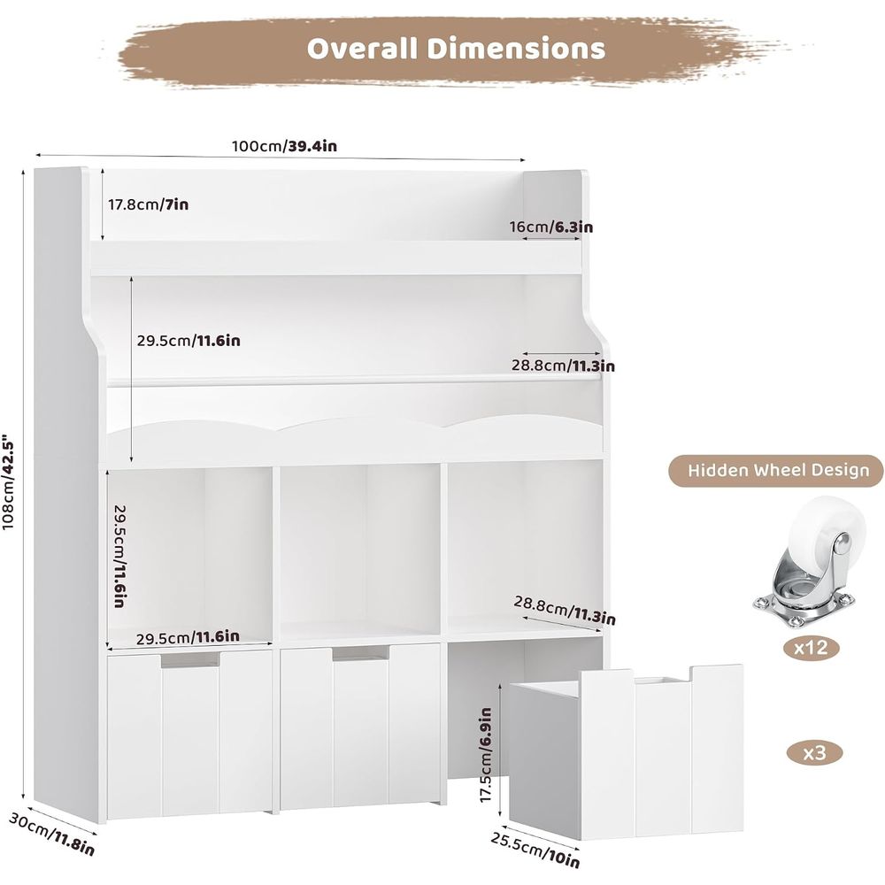 Kids Toy Storage Organizer wit - đánh giá và giá Kids' Toy