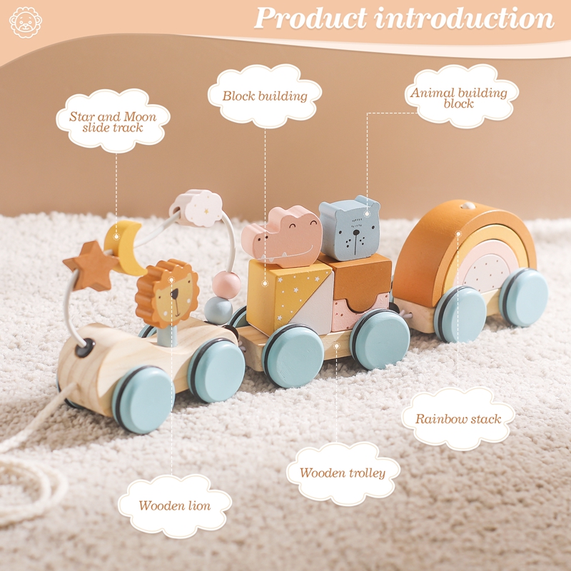 Wooden Montessori Toys Animal  - đánh giá và giá Wooden Blocks Stacking