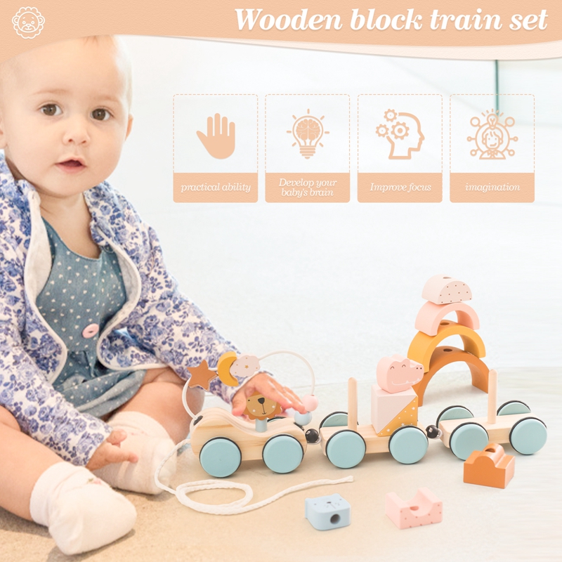 Wooden Montessori Toys Animal  - đánh giá và giá Wooden Blocks Stacking