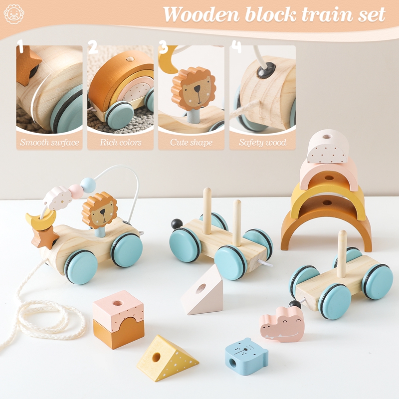 Wooden Montessori Toys Animal  - đánh giá và giá Wooden Blocks Stacking