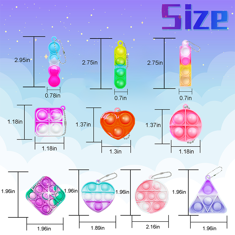 Mini Pop Keychain Fidget Toys  - đánh giá và giá Kids' Toy