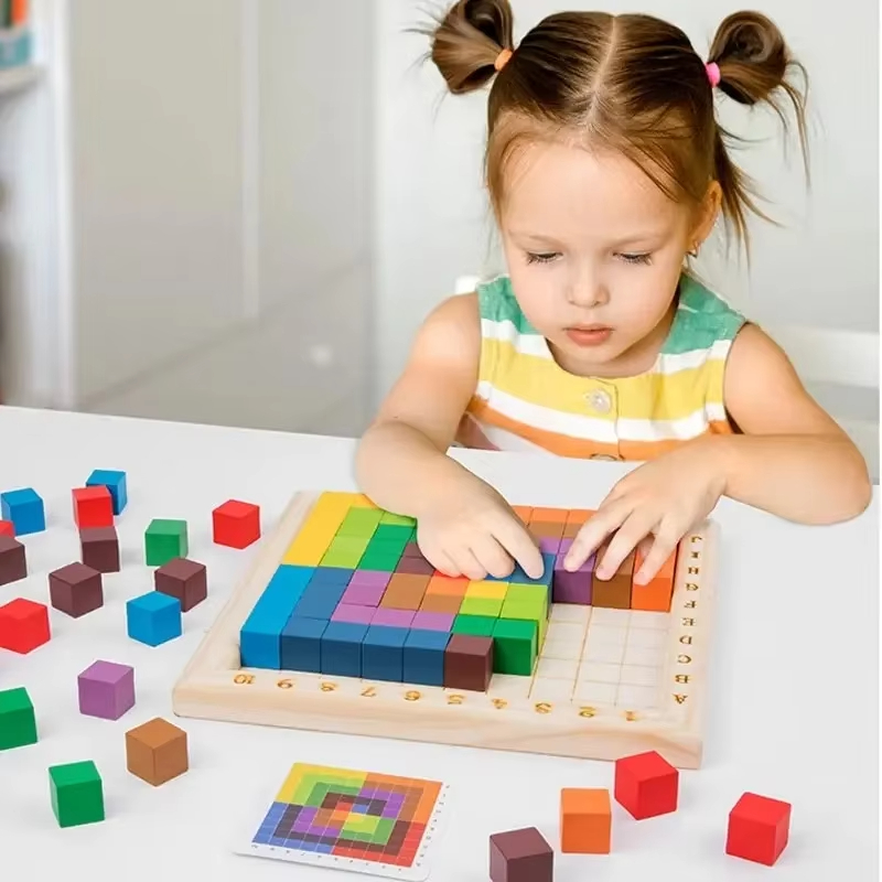Montessori Color Counting Buil - đánh giá và giá Wooden Blocks Stacking