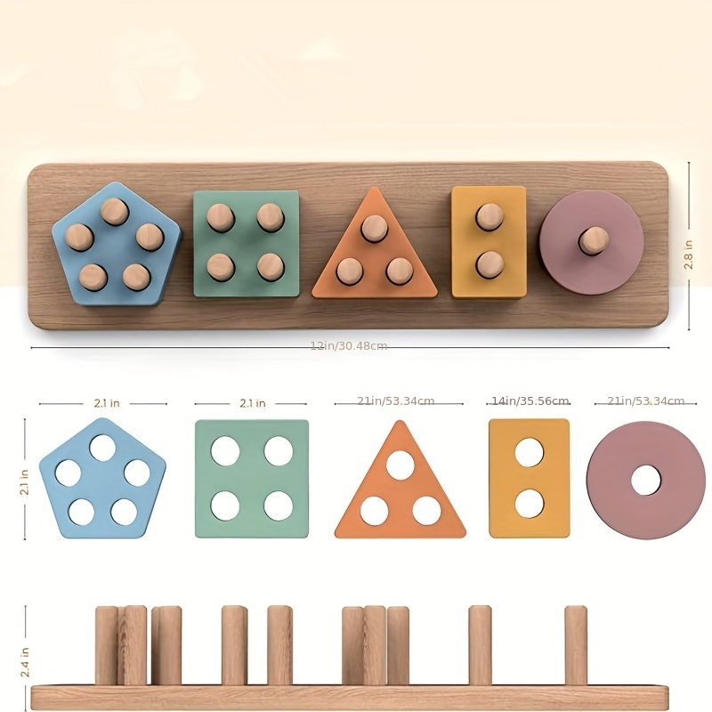 Montessori Toys For 18+ Months - đánh giá và giá Wooden Blocks Stacking