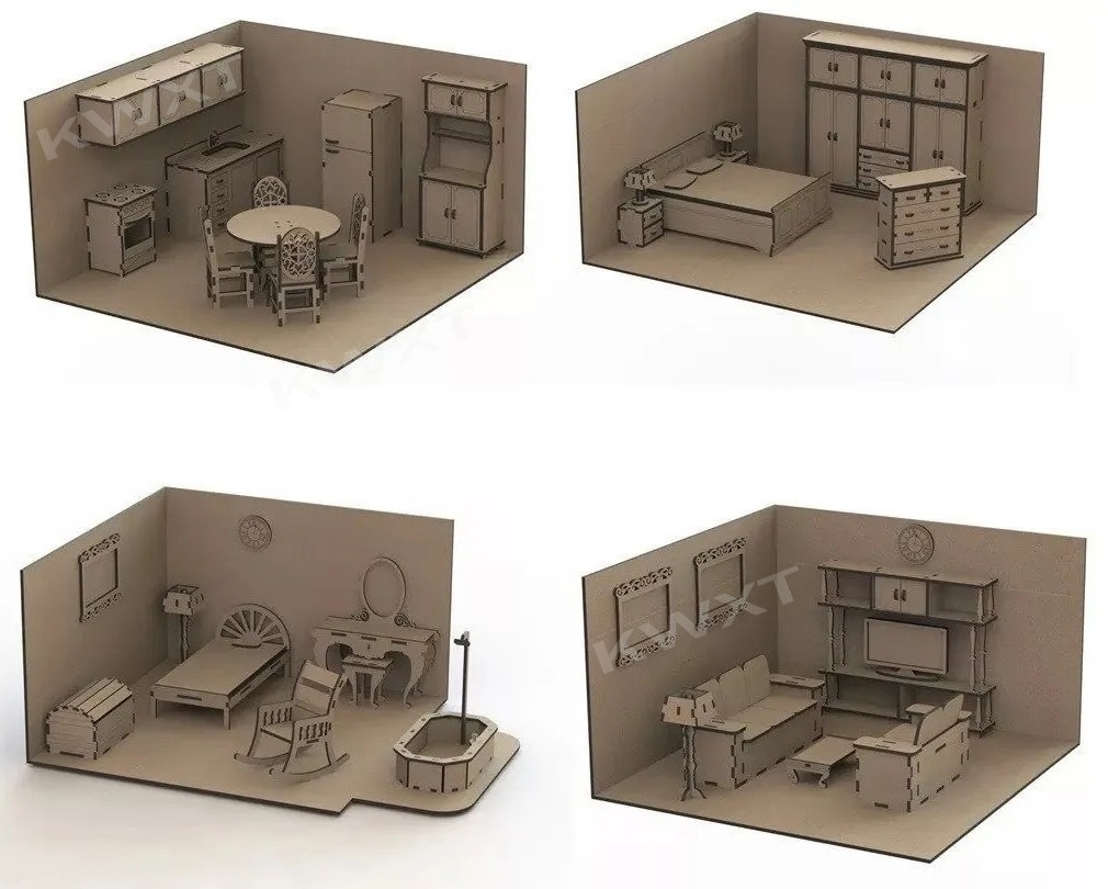 10 kid Doll House Funiture Puz - đánh giá và giá Kids Toys Vector
